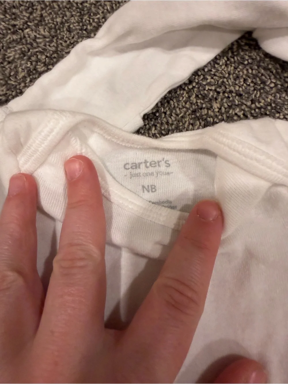 Carter's Long-Sleeve White Baby Bodysuits - Pack of 4